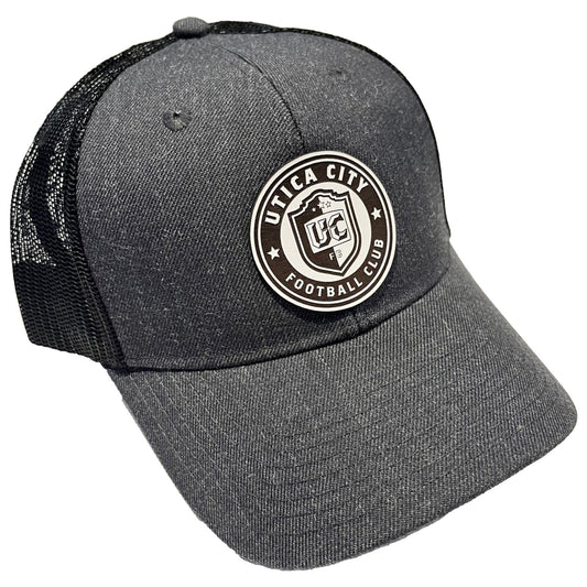 UCFC BB Charcoal/Black Trucker Hat Round B&W Logo