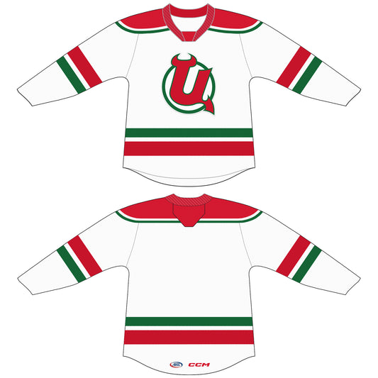 Utica Devils White Throwback YOUTH Replica Jersey *ONLINE ONLY*